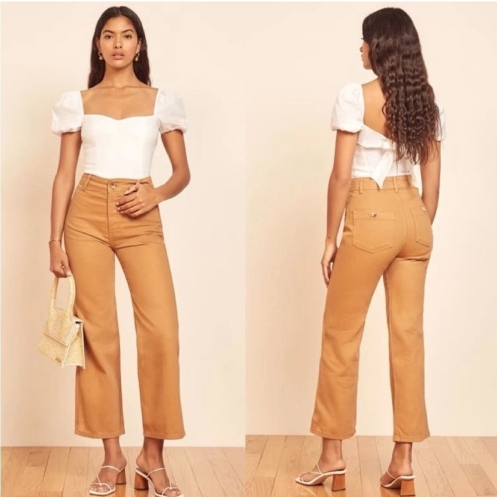 Reformation Marine Women High Rise Ankle Length Jeans Size 27 organic cotton